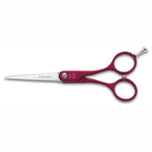 Load image into Gallery viewer, TIJERA DE PELUQUERO DUR 5,5" 3 CLAVELES, ROJO 12607