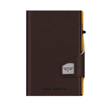 Cargar imagen en el visor de la galería, TARJETERO TRU VIRTU® CLICK & SLIDE FLORENCE, BROWN GOLD