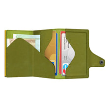 Cargar imagen en el visor de la galería, TARJETERO TRU VIRTU® CLICK & SLIDE VEGAN BIO APPLE, GREEN GOLD