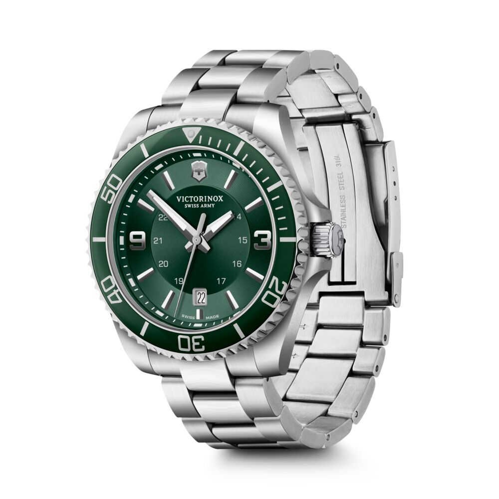 RELOJ VICTORINOX MAVERICK LARGE 43MM VERDE BRAZALETE, 241934