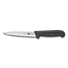 Cargar imagen en el visor de la galería, CUCHILLO VICTORINOX PARA FILETEAR FIBROX, NEGRO 5.3703.16