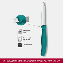 Cargar imagen en el visor de la galería, CUCHILLO VICTORINOX LEGUMBRES SC, TURQUESA 6.7604.C1