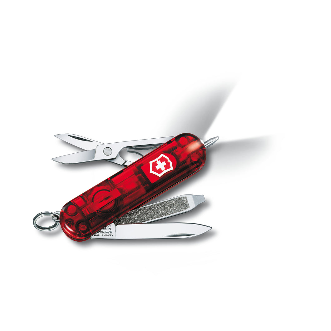 NAVAJA VICTORINOX SIGNATURE LITE, ROJO TRANSLUCIDO 0.6226.T