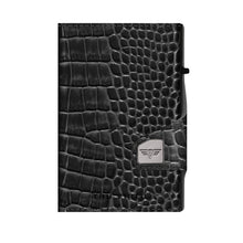 Cargar imagen en el visor de la galería, TARJETERO TRU VIRTU® CLICK &amp; SLIDE, CROCO BLACK

