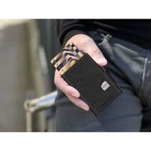 Cargar imagen en el visor de la galería, CARTERA DOBLE TRU VIRTU® DOUBLEWALLET CLICK &amp; SLIDE CROCO, BLACK
