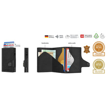 Cargar imagen en el visor de la galería, TARJETERO TRU VIRTU® CLICK &amp; SLIDE, DIAGONAL CARBON BLACK
