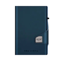 Cargar imagen en el visor de la galería, TARJETERO TRU VIRTU® CLICK &amp; SLIDE BLUE NAVY, MATT TITAN
