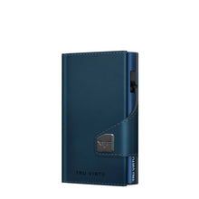 Cargar imagen en el visor de la galería, TARJETERO TRU VIRTU® CLICK &amp; SLIDE BLUE NAVY, MATT TITAN
