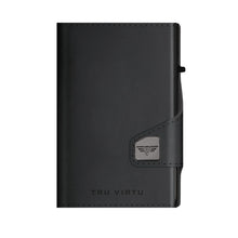 Cargar imagen en el visor de la galería, TARJETERO TRU VIRTU® CLICK &amp; SLIDE VEGAN BIO APPLE, BLACK
