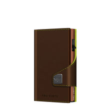 Cargar imagen en el visor de la galería, TARJETERO TRU VIRTU® CLICK &amp; SLIDE VEGAN BIO APPLE, BROWN / GREEN
