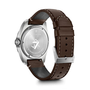 RELOJ VICTORINOX SWISS ARMY QUARTZ 42MM, CUERO CAFE 242040