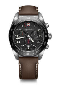 RELOJ VICTORINOX SWISS ARMY QUARTZ CHRONOGRAPH 42MM, CUERO CAFE 242046
