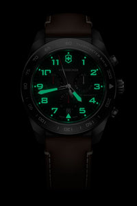 RELOJ VICTORINOX SWISS ARMY QUARTZ CHRONOGRAPH 42MM, CUERO CAFE 242046