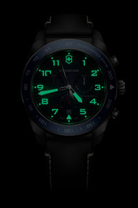 RELOJ VICTORINOX SWISS ARMY QUARTZ CHRONOGRAPH 42MM, CUERO NEGRO 242047