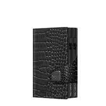 Cargar imagen en el visor de la galería, CARTERA DOBLE TRU VIRTU® DOUBLEWALLET CLICK &amp; SLIDE CROCO, BLACK
