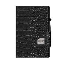Cargar imagen en el visor de la galería, CARTERA DOBLE TRU VIRTU® DOUBLEWALLET CLICK &amp; SLIDE CROCO, BLACK
