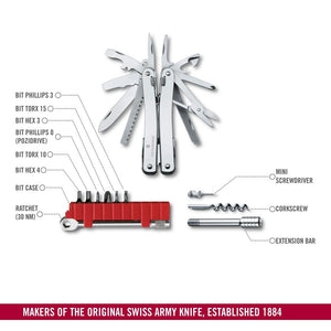 SWISSTOOL VICTORINOX SPIRIT X PLUS RATCHET, 3.0236.L