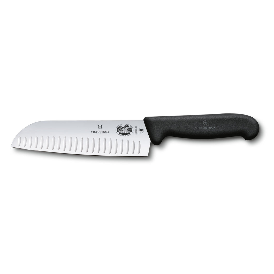 CUCHILLO VICTORINOX SANTOKU CON ALVEOLOS, FIBROX 5.2523.17