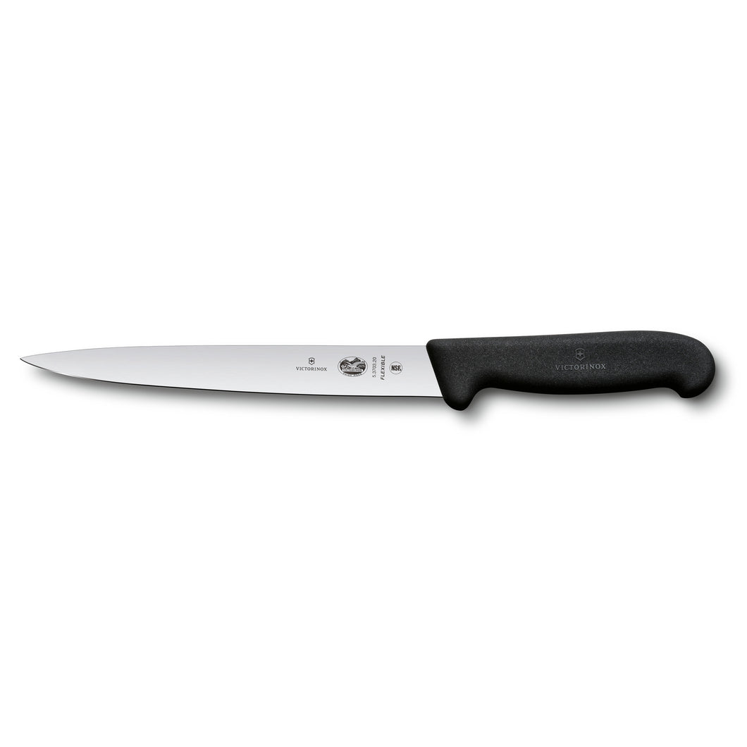 CUCHILLO VICTORINOX PARA FILETEAR FIBROX, NEGRO 5.3703.20