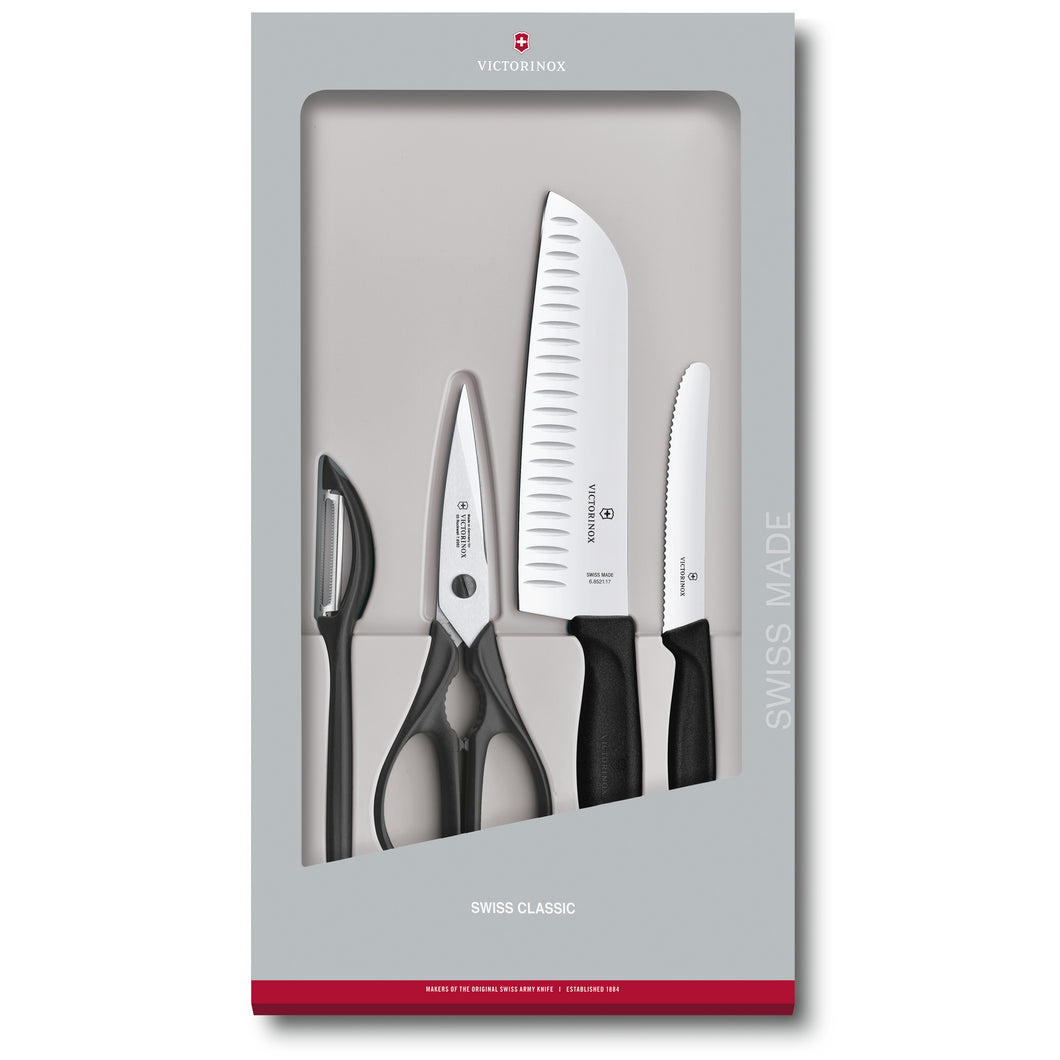 SET DE COCINA SWISS CLASSIC, 4 PIEZAS NEGRO, 6.7133.4G