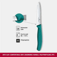 Cargar imagen en el visor de la galería, CUCHILLO VICTORINOX LEGUMBRES SC, TURQUESA 6.7704.C1
