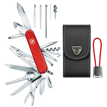 Cargar imagen en el visor de la galería, Set Victorinox Completo con Navaja Swisschamp, Estuche y Cordón
