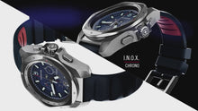 Load and play video in Gallery viewer, RELOJ VICTORINOX I.N.O.X. CHRONO 43MM AZUL, 241984
