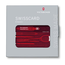 Load image into Gallery viewer, SWISSCARD CLASSIC VICTORINOX, ROJO TRANSLUCIDO 0.7100.T
