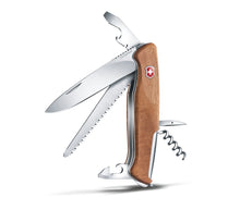 Cargar imagen en el visor de la galería, NAVAJA VICTORINOX RANGER WOOD 55 NOGAL, 0.9561.63
