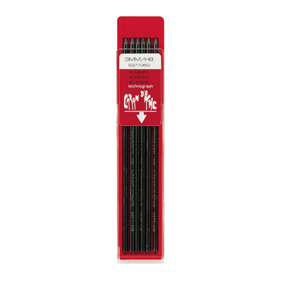 REPUESTOS MINAS CARAN D'ACHE TECHNOGRAPH, 3MM HB 6377.350