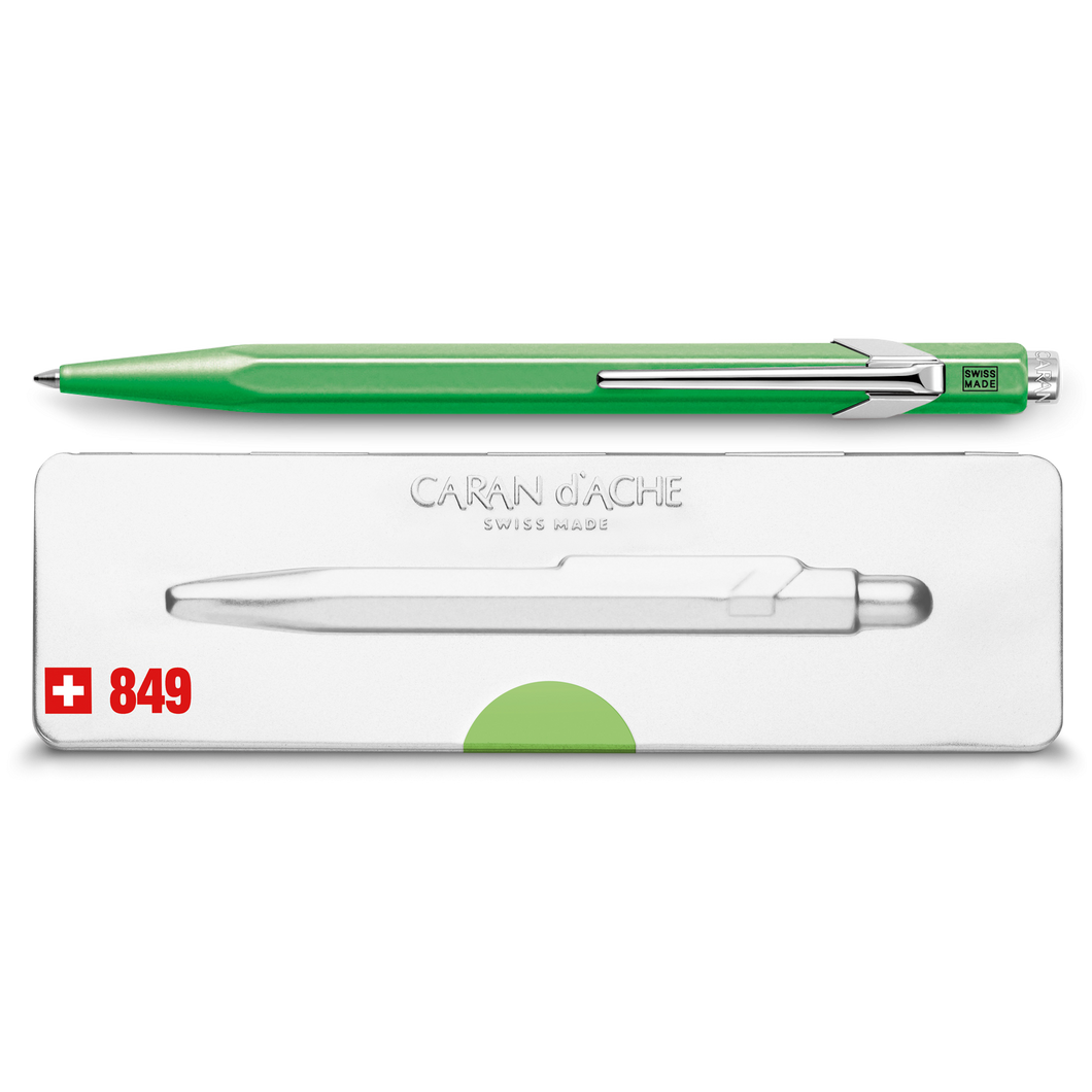 BOLIGRAFO CARAN D'ACHE POPLINE VERDE NEON 849.730