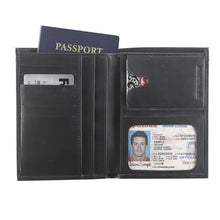 Cargar imagen en el visor de la galería, PORTA PASAPORTE RFID LEWIS N. CLARK, CUERO 939BLK
