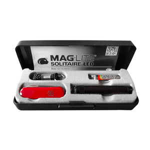 Set linterna LED Solitaire 1AAA Mag Lite, Navaja Victorinox Classic