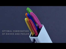 Cargar y reproducir el video en el visor de la galería, BLOQUE DE CUCHILLOS VICTORINOX SWISS CLASSIC, 6 PIEZAS 6.7127.6L14
