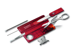 SWISSCARD LITE VICTORINOX ROJO TRANSPARENTE 0.7300.T