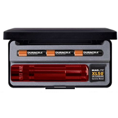LINTERNA LED MAGLITE XL50 3 AAA, ROJA XL50-S3037